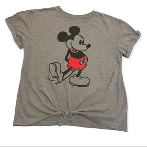 DISNEY Gray Mickey Mouse Classic Tee Shirt